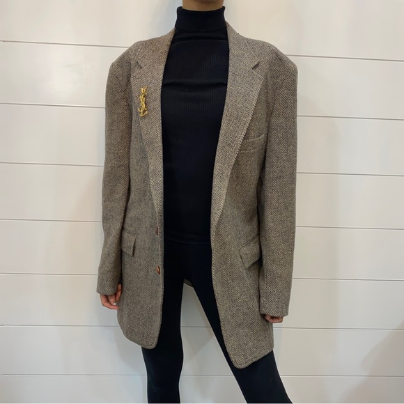 Vintage wool oversized blazer coat jacket - Picture 3 of 10